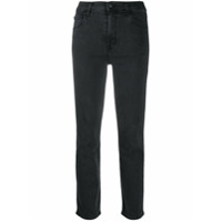 J Brand Calça jeans cropped cintura média - Cinza
