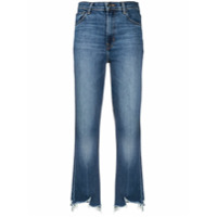 J Brand Calça jeans cropped com acabamento desfiado - Azul