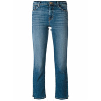 J Brand Calça jeans cropped com padronagem - Azul