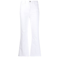 J Brand Calça jeans flare com barra desfiada - Branco