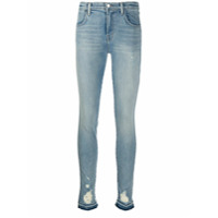 J Brand Calça jeans skinny cintura alta com efeito destroyed - Azul