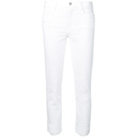 J Brand Calça jeans skinny com bordado floral - Branco