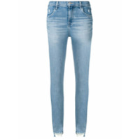J Brand Calça jeans skinny com efeito destroyed - Azul
