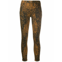 J Brand Calça jeans skinny com estampa de leopardo - Marrom