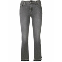 J Brand Selena mid rise cropped jeans - Cinza