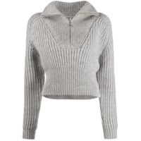 Jacquemus stand-up collar chunky jumper - Cinza