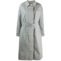 Jacquemus Trench coat oversized com bolso no busto - Cinza