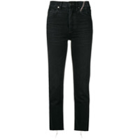 Jean Atelier frayed straight-leg jeans - Preto