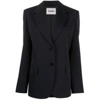 Jil Sander Blazer de lã com abotoamento simples - Azul