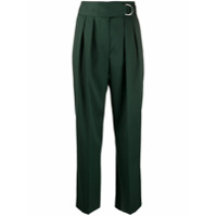 Jil Sander Calça cintura alta com detalhe de argola - Verde