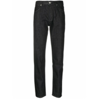 Jil Sander Calça jeans slim com aplicação de logo - Preto