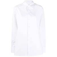 Jil Sander Camisa com abotoamento e acabamento engomado - Branco