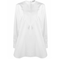 Jil Sander Camisa de algodão com detalhe de babados - Branco