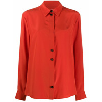 Jil Sander Camisa mangas longas com abotoamento - Vermelho
