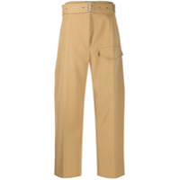 Jil Sander high-waist belted trousers - Marrom