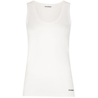 Jil Sander Regata de algodão com decote em U - Branco