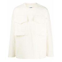 Jil Sander Suéter decote careca com bolsos - Neutro