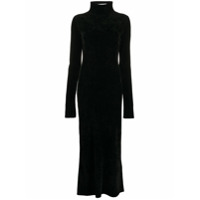 Jil Sander Vestido de veludo com abertura posterior - Preto