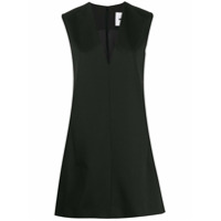 Jil Sander Vestido reto gola V de lã - Preto