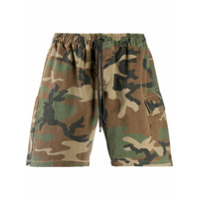 John Elliott Bermuda com estampa camuflada - Marrom