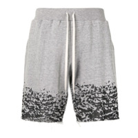 John Elliott Bermuda com estampa e efeito destroyed - Cinza