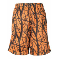 John Elliott Short com cós elástico e estampa - Laranja