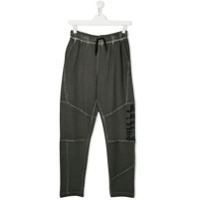 John Galliano Kids Calça esportiva com aplicação de tachas - Cinza