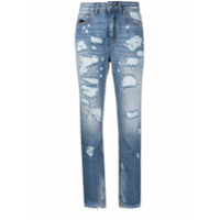 John Richmond Calça jeans cenoura com cintura alta - Azul