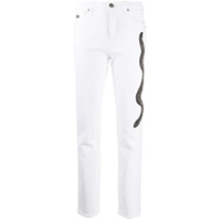 John Richmond Calça jeans com aplicação de cristal - Branco