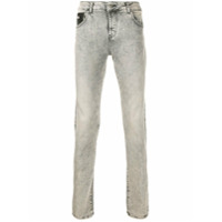 John Richmond Calça jeans slim com lavagem - Cinza