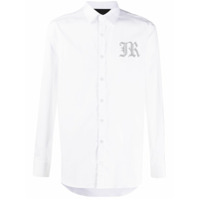 John Richmond Camisa monogramada com logo - Branco