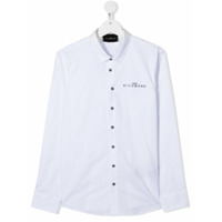 John Richmond Junior Camisa mangas longas com logo bordado - Branco