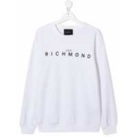 John Richmond Junior logo print sweatshirt - Branco