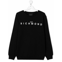 John Richmond Junior logo print sweatshirt - Preto