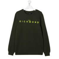John Richmond Junior logo print sweatshirt - Verde