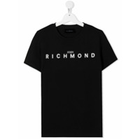 John Richmond Junior logo print T-shirt - Preto