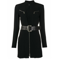 John Richmond Vestido slim com cinto - Preto