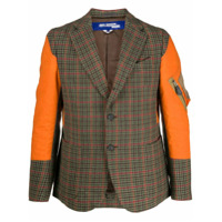 Junya Watanabe MAN Blazer abotoamento simples com recortes - Marrom