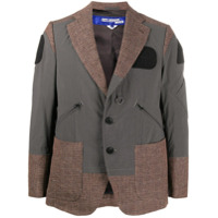 Junya Watanabe MAN Blazer abotoamento simples com recortes - Marrom