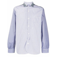 Junya Watanabe MAN Camisa mangas longas com listras - Azul