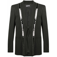 Just Cavalli Blazer com paetês e abotoamento simples - Preto