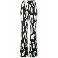 Just Cavalli Calça flare com estampa de leopardo - Preto