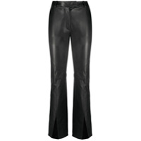 Just Cavalli Calça flare com fenda na barra - Preto