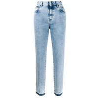 Just Cavalli Calça jeans cintura alta desbotada - Azul