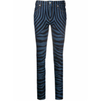 Just Cavalli Calça jeans com estampa de zebra - Azul