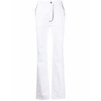 Just Cavalli Calça jeans reta com tachas - Branco