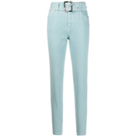 Just Cavalli Calça jeans skinny cintura alta com cinto - Azul