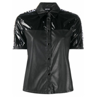 Just Cavalli Camisa com logo e recortes - Preto