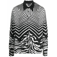 Just Cavalli Camisa mangas longas com estampa de zebra - Branco