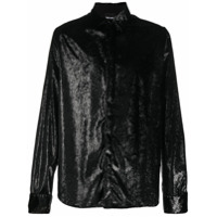 Just Cavalli Camisa mangas longas metálica - Preto